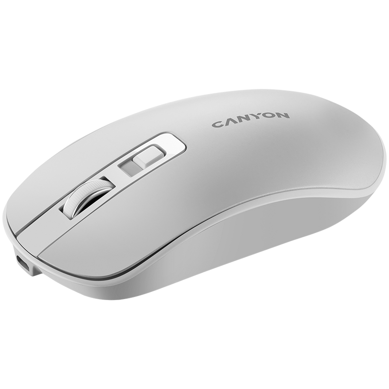 CANYON Mysz bezprzewodowa MW-18 Akumulator Perłowa Biała-3