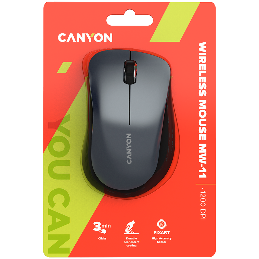 CANYON Mysz bezprzewodowa MW-11 Czarna