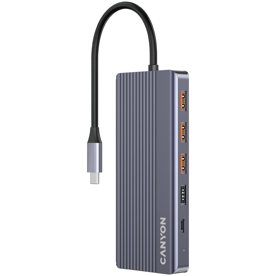 CANYON HUB DS-16 13 w 1 4k USB-C Szary