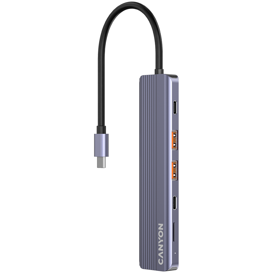 CANYON HUB DS-17 6 w 1 4k USB-C Szary