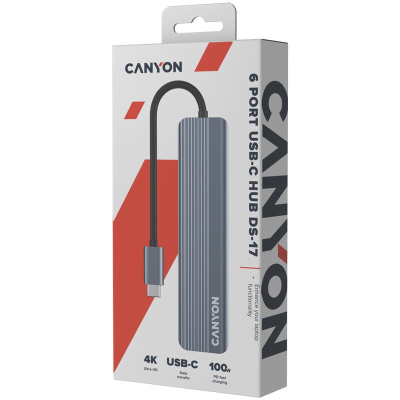 CANYON HUB DS-17 6 w 1 4k USB-C Szary-7