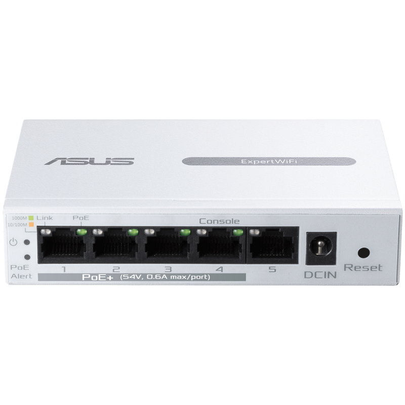 ASUS ExpertWiFi EBP15 5-Port GbE smart managed PoE+ switch, 4 PoE+ ports, 60W, Supports PoE priority setting, Perfect for PoE APs, IP Cameras, VoIP Phones, Centralized app management with ExpertWiFi router-1