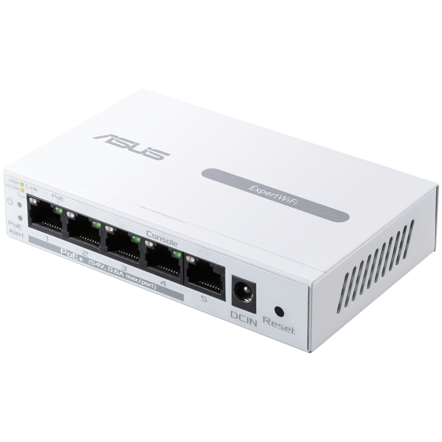 ASUS ExpertWiFi EBP15 5-Port GbE smart managed PoE+ switch, 4 PoE+ ports, 60W, Supports PoE priority setting, Perfect for PoE APs, IP Cameras, VoIP Phones, Centralized app management with ExpertWiFi router-2