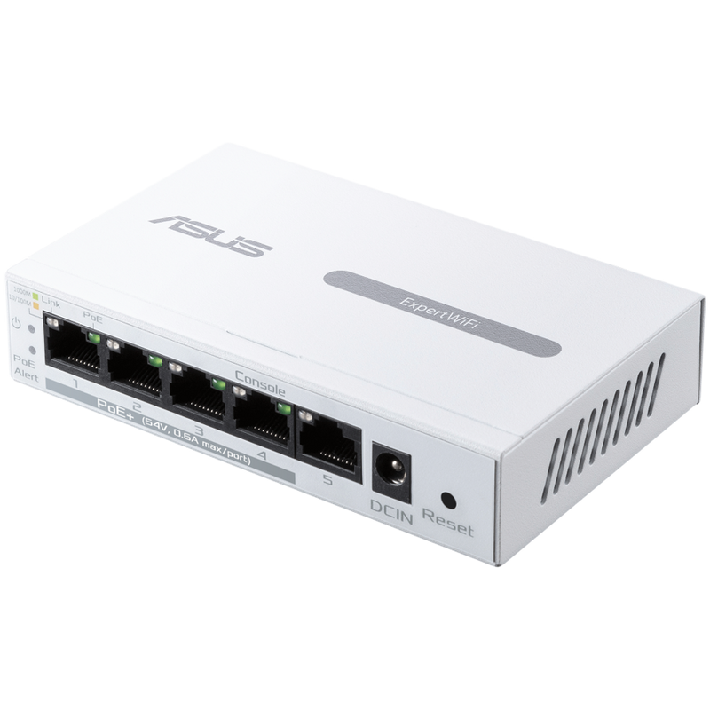 ASUS ExpertWiFi EBP15 5-Port GbE smart managed PoE+ switch, 4 PoE+ ports, 60W, Supports PoE priority setting, Perfect for PoE APs, IP Cameras, VoIP Phones, Centralized app management with ExpertWiFi router-6