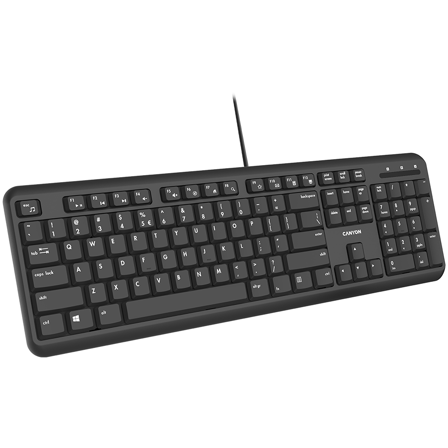 CANYON Klawiatura HKB-20 EN Velvet Przewodowa Czarna-7