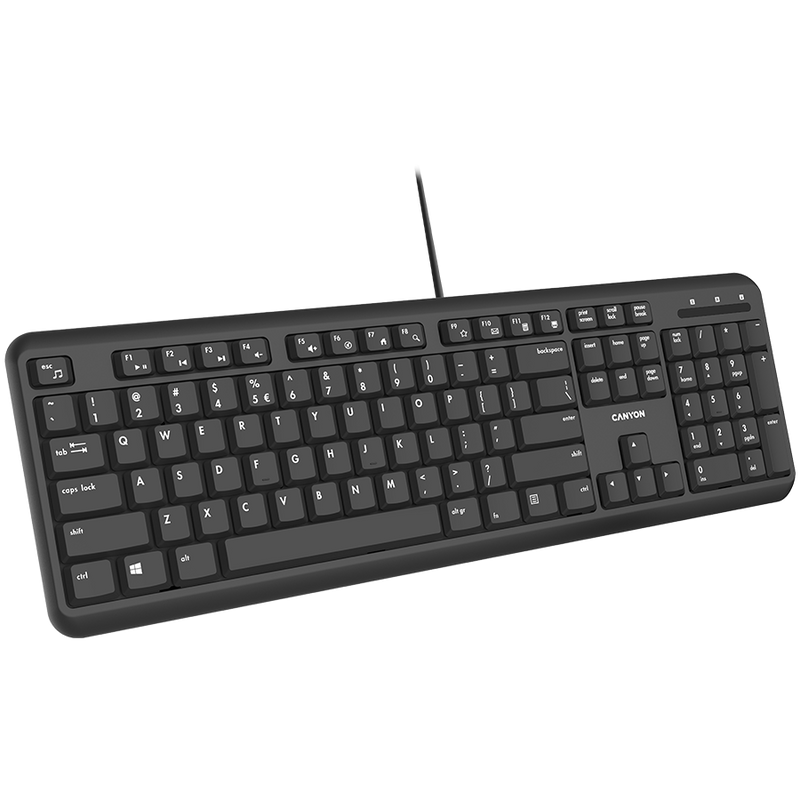 CANYON Klawiatura HKB-20 EN Velvet Przewodowa Czarna-7