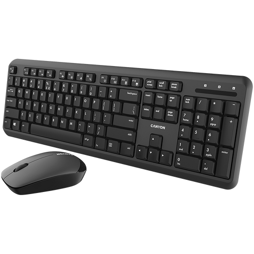 CANYON Zestaw klawiatura + mysz SET-W20 UK/US Bezprz. Czarny