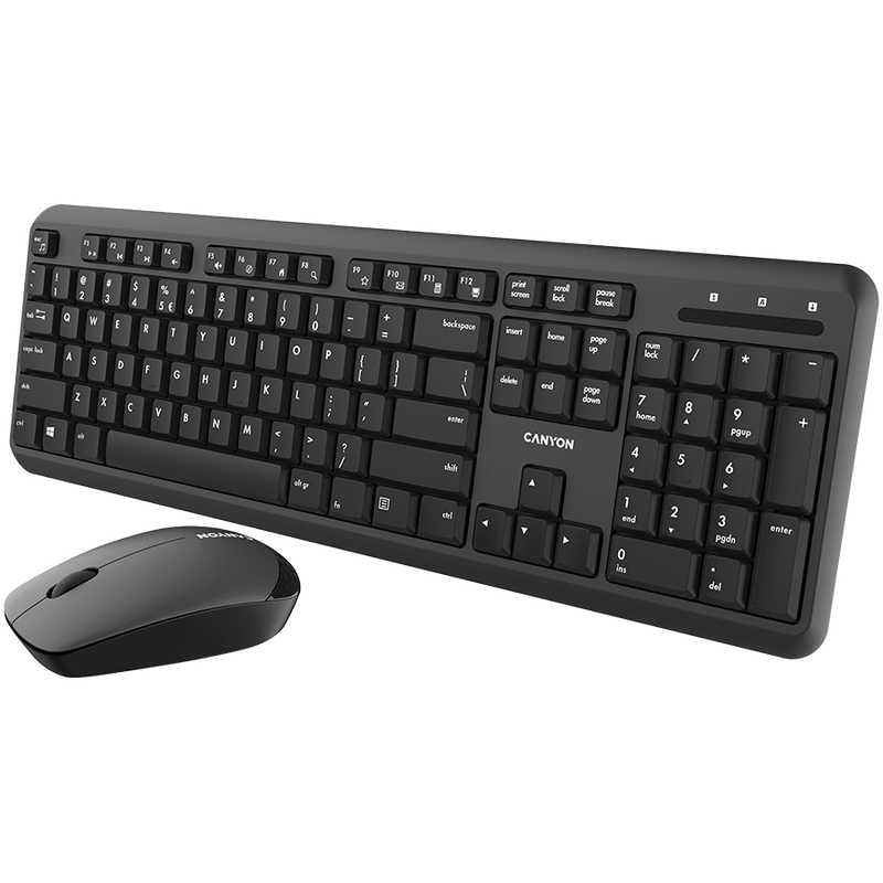 CANYON Zestaw klawiatura + mysz SET-W20 UK/US Bezprz. Czarny-1