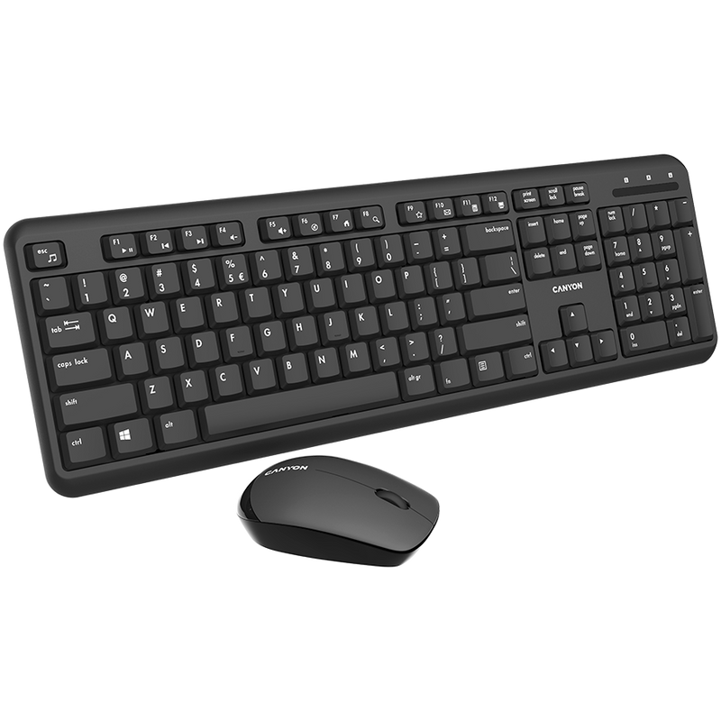 CANYON Zestaw klawiatura + mysz SET-W20 UK/US Bezprz. Czarny-2