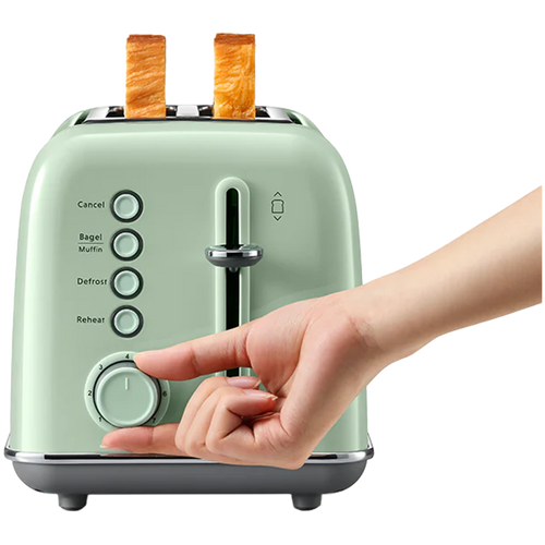 BUYDEEM Toster na 2 kromki, DT620E, Cozy Greenish, EU