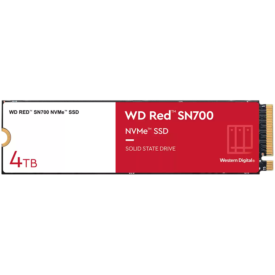 WD SSD Red SN700 4TB M.2 2280-D5-M PCIe Gen3 x4 NVMe, Read/Write: 3400/3100 MBps, IOPS 550K/520K, TBW: 5100-1