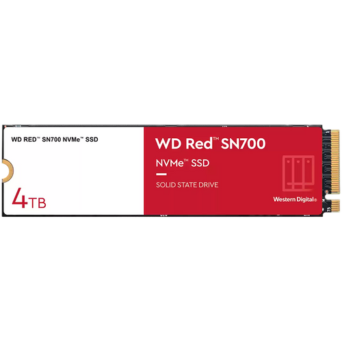 WD SSD Red SN700 4TB M.2 2280-D5-M PCIe Gen3 x4 NVMe, Read/Write: 3400/3100 MBps, IOPS 550K/520K, TBW: 5100