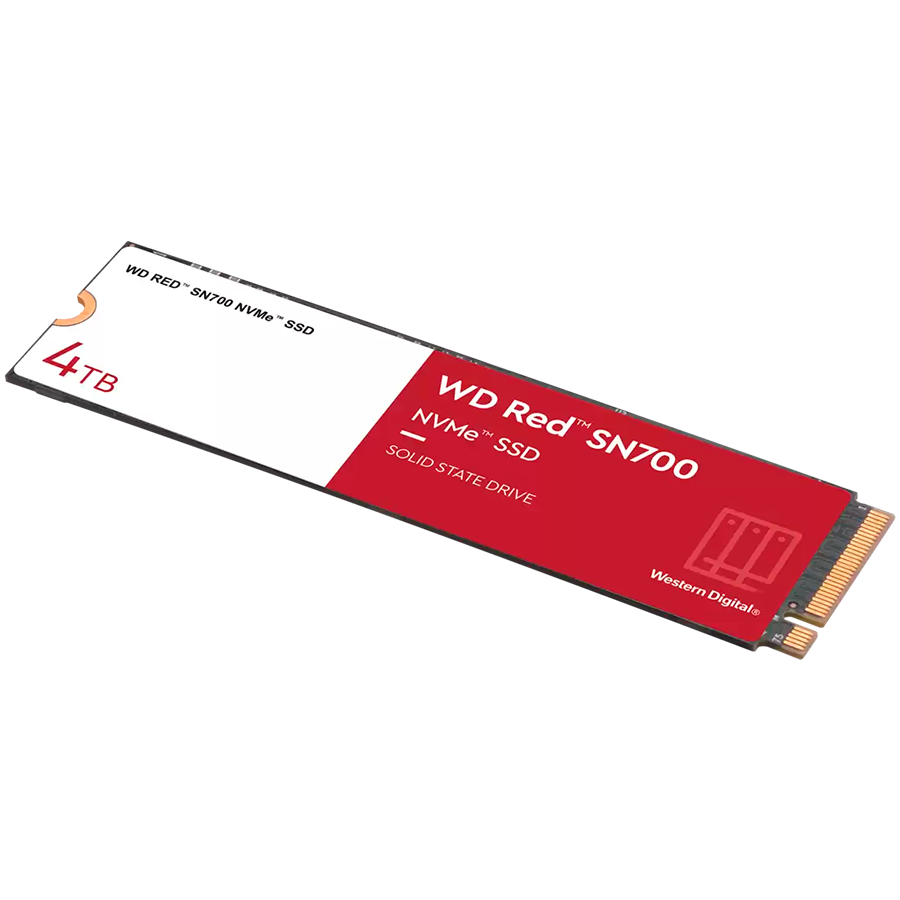 WD SSD Red SN700 4TB M.2 2280-D5-M PCIe Gen3 x4 NVMe, Read/Write: 3400/3100 MBps, IOPS 550K/520K, TBW: 5100-2