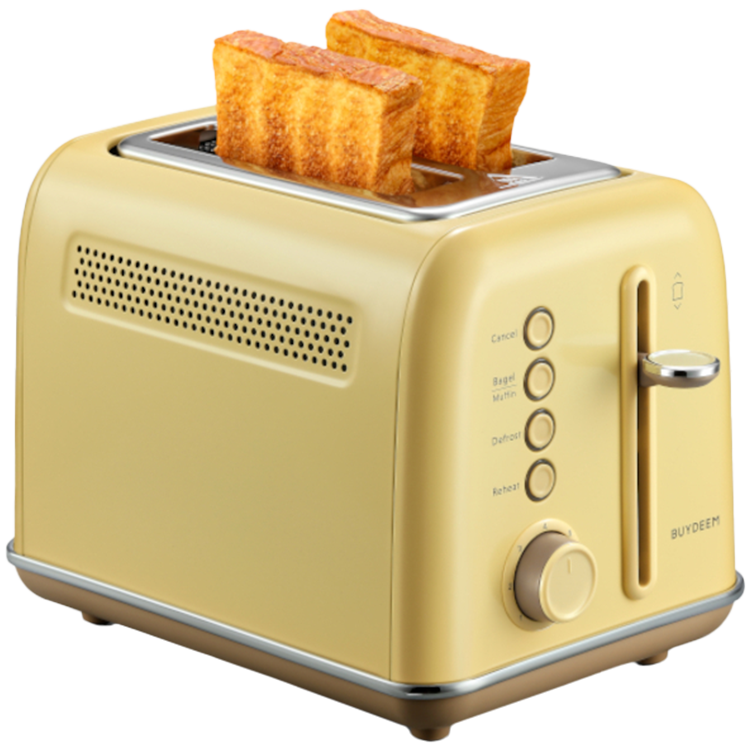 BUYDEEM Toster na 2 kromki, DT620E, Mellow Yellow, EU