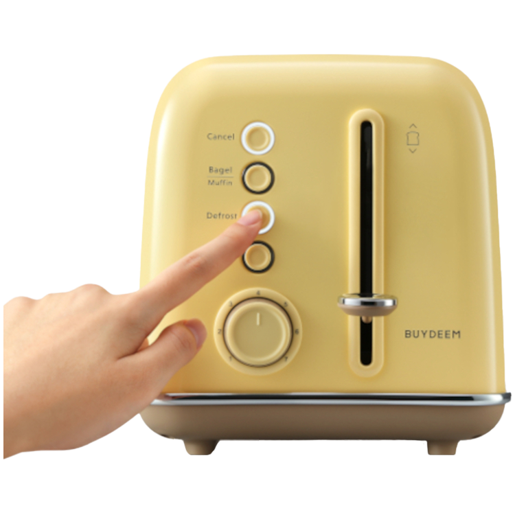 BUYDEEM Toster na 2 kromki, DT620E, Mellow Yellow, EU