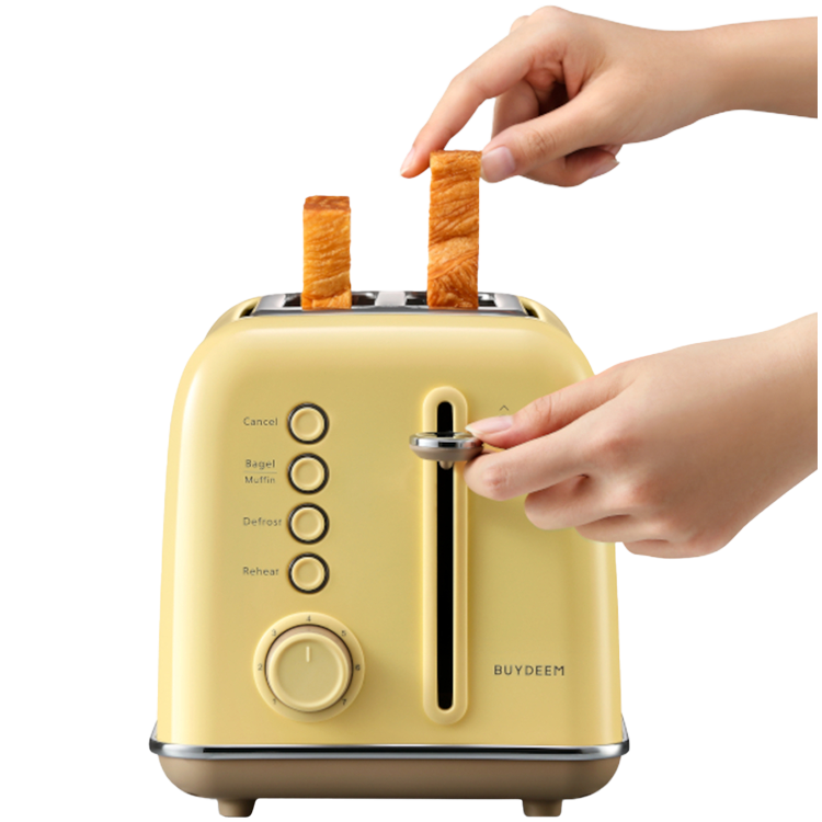 BUYDEEM Toster na 2 kromki, DT620E, Mellow Yellow, EU