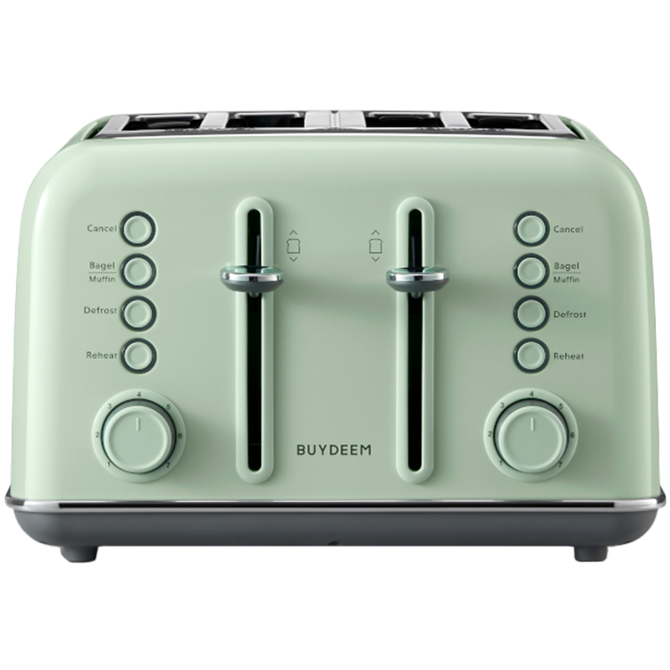BUYDEEM Toster na 4 kromki, DT640E, Cozy Greenish, EU-2