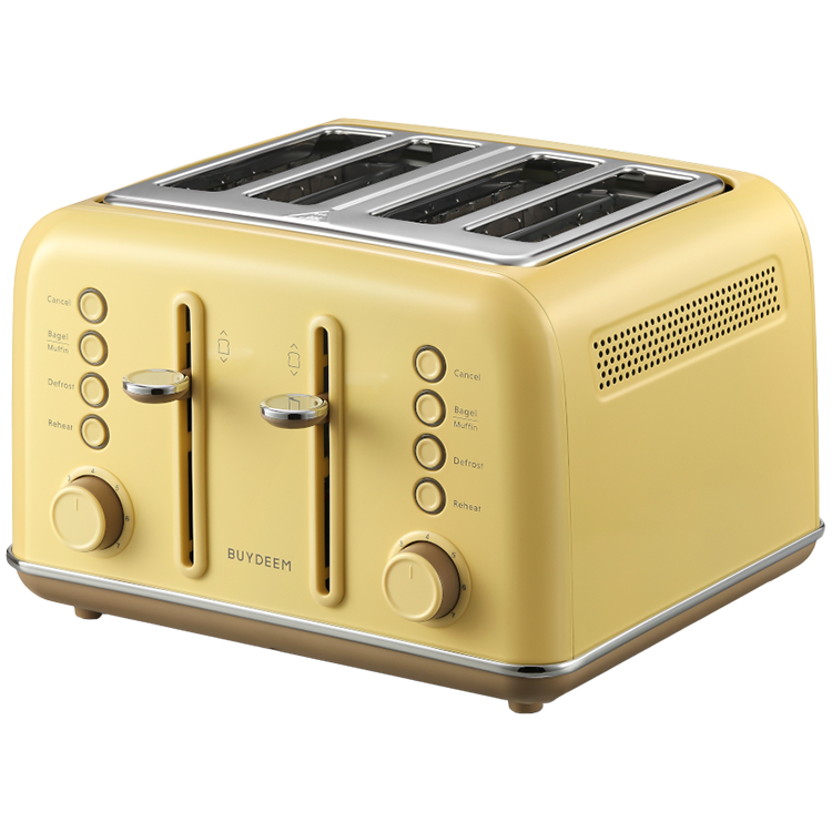 BUYDEEM Toster na 4 kromki, DT640E, Mellow Yellow, EU-1
