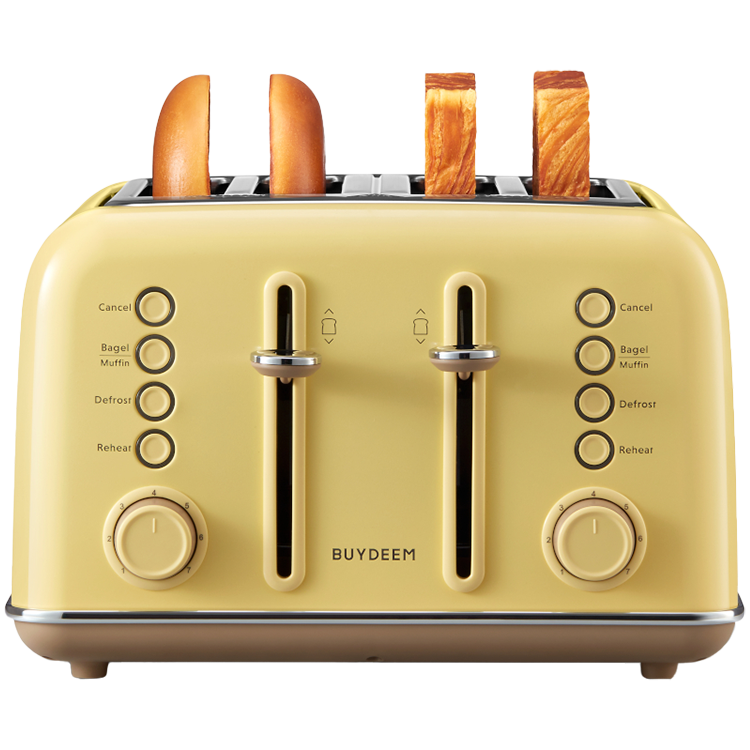 BUYDEEM Toster na 4 kromki, DT640E, Mellow Yellow, EU-3