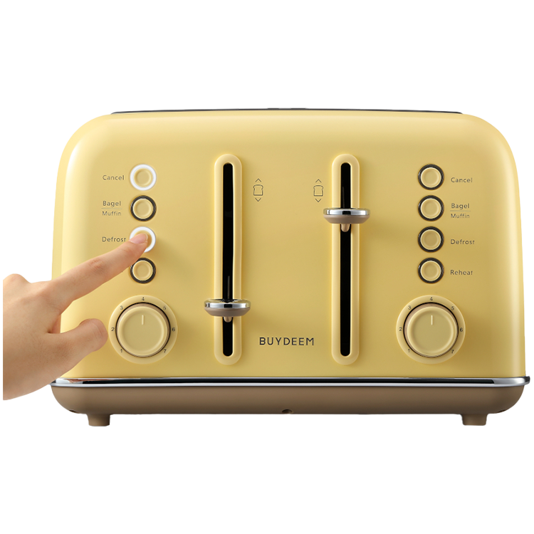 BUYDEEM Toster na 4 kromki, DT640E, Mellow Yellow, EU-4