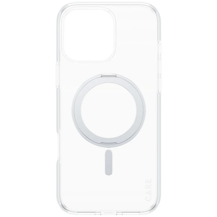 PANZERGLASS Feature Case Transparent w. Silver Kickstand & MagSafe iPhone 16 Pro Max