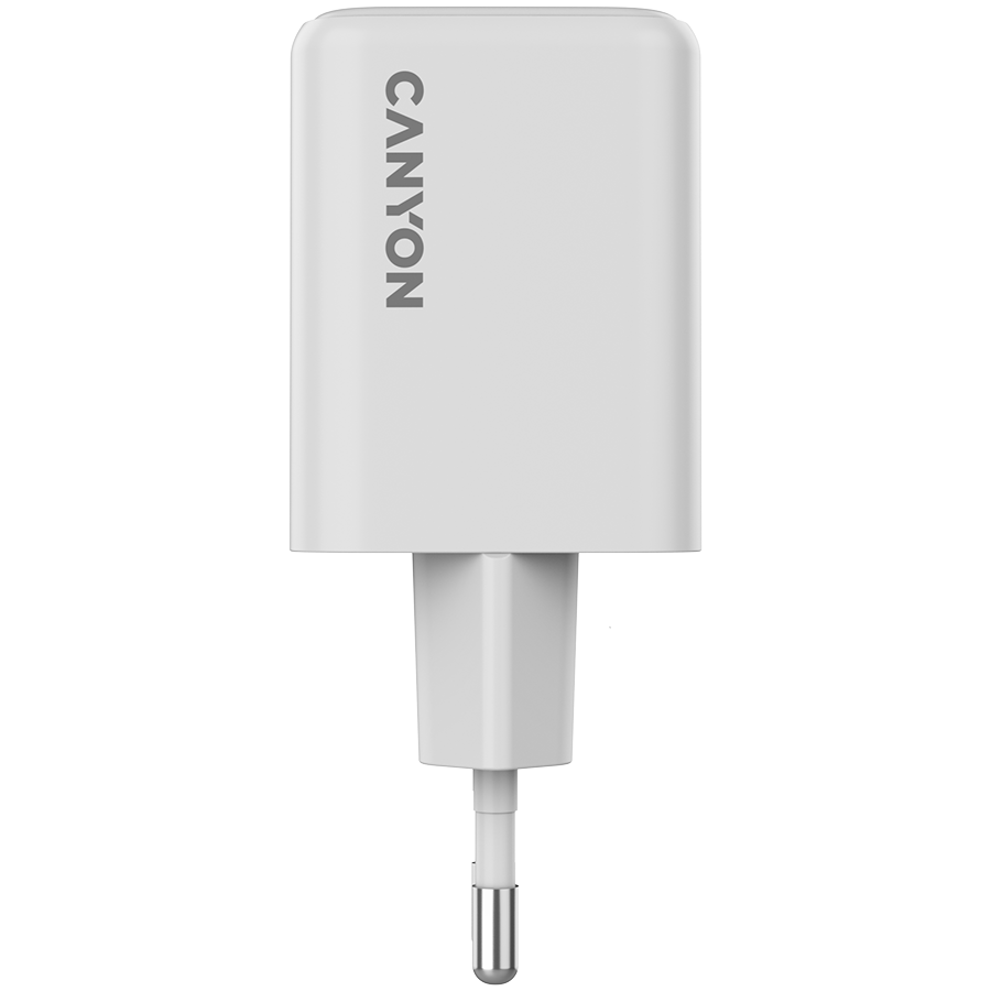 CANYON Ładowarka sieciowa CU45AC GaN 45W 1xPD 1xQC EU Biała
