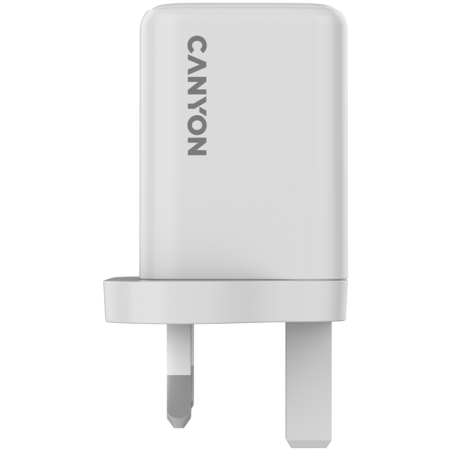 CANYON Ładowarka sieciowa CU45AC GaN 45W 1xPD 1xQC UK Biała
