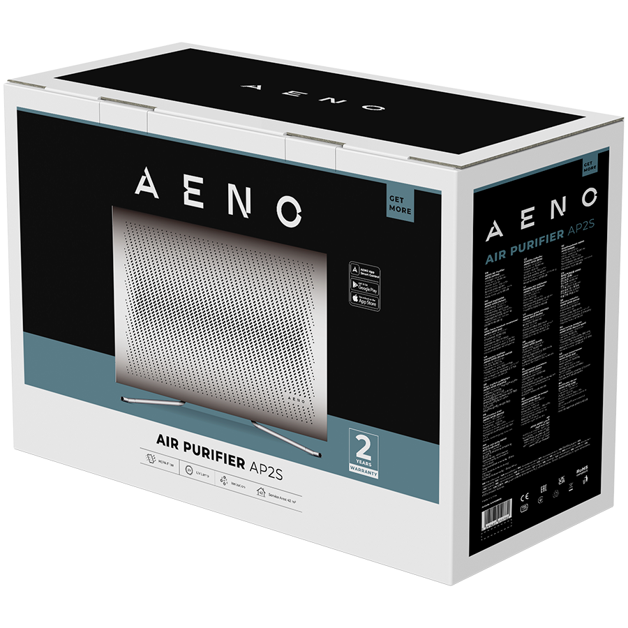 AENO Oczyszczacz AP2S Wi-Fi UV CADR 420 HEPA H13 biały