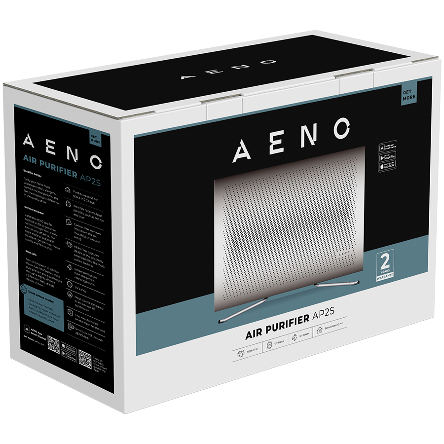 AENO Oczyszczacz AP2S Wi-Fi UV CADR 420 HEPA H13 biały