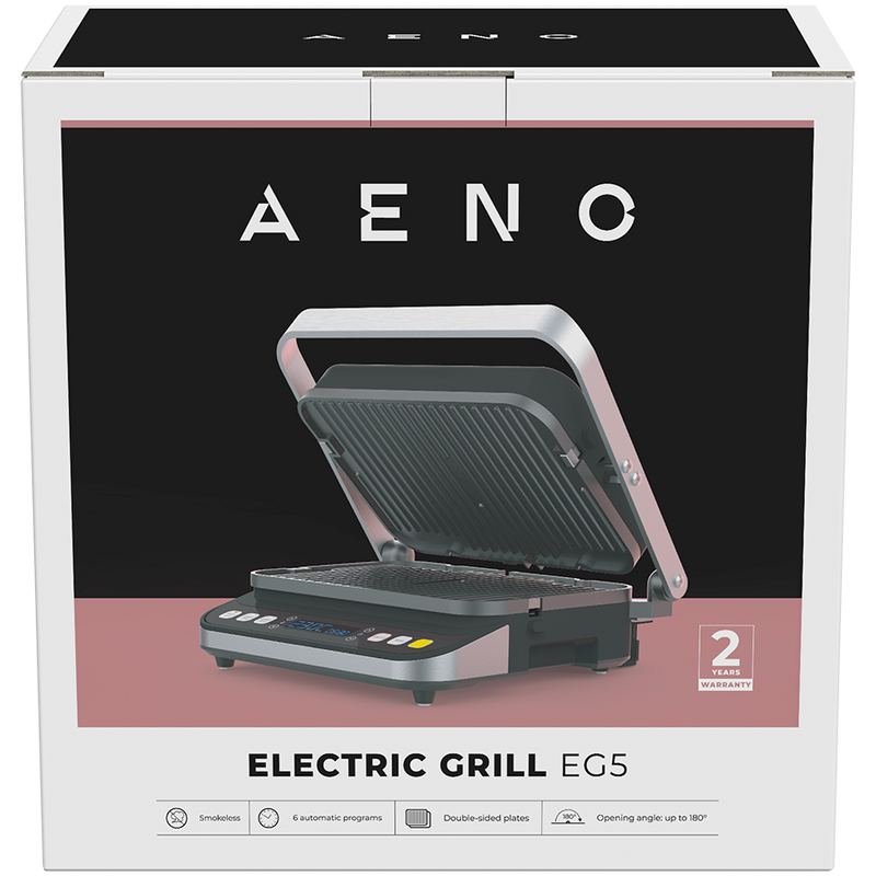 AENO EG5 Grill elektryczny 2000W 6 programów Rozmrażanie 320x220 Czarny-9