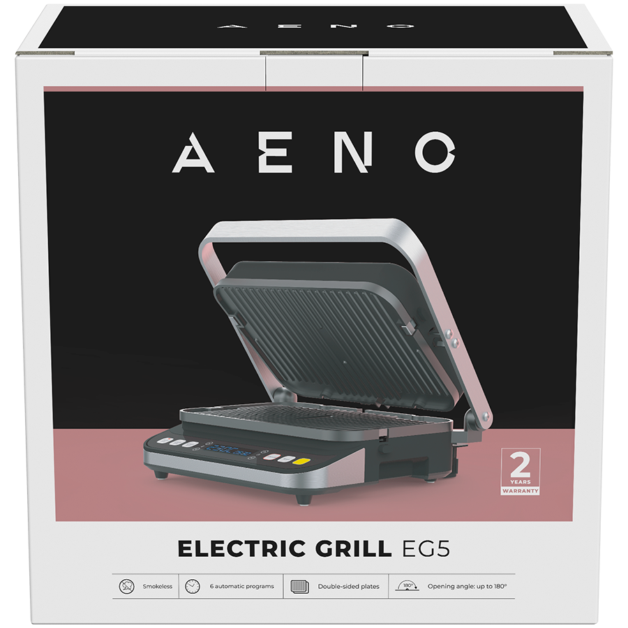 AENO EG5 Grill elektryczny 2000W 6 programów Rozmrażanie 320x220 Czarny-21