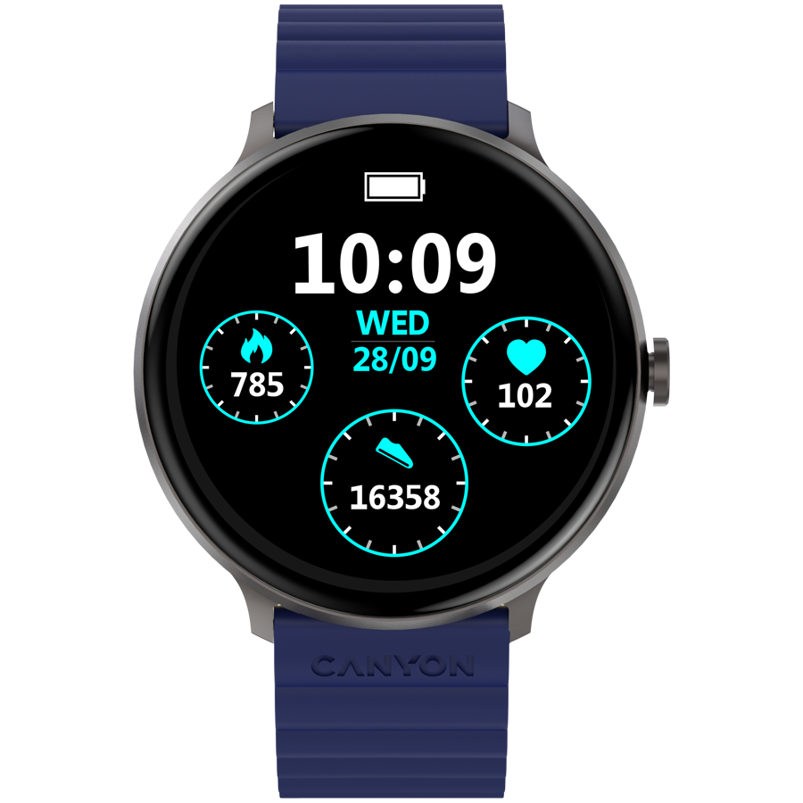 CANYON Smartwatch Jacky SW-69 Niebiesko - Żółty-1