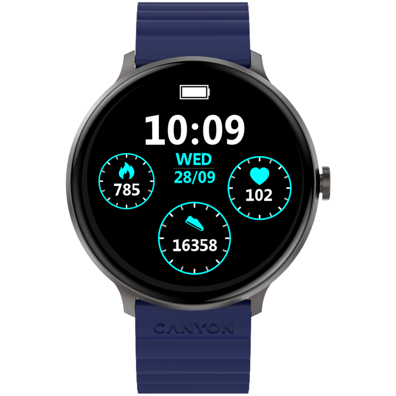 CANYON Smartwatch Jacky SW-69 Niebiesko - Żółty-1