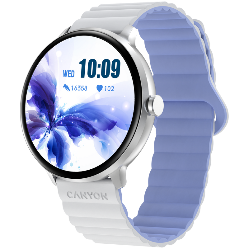 CANYON Smartwatch Jacky SW-69 Biało - Niebieski-8