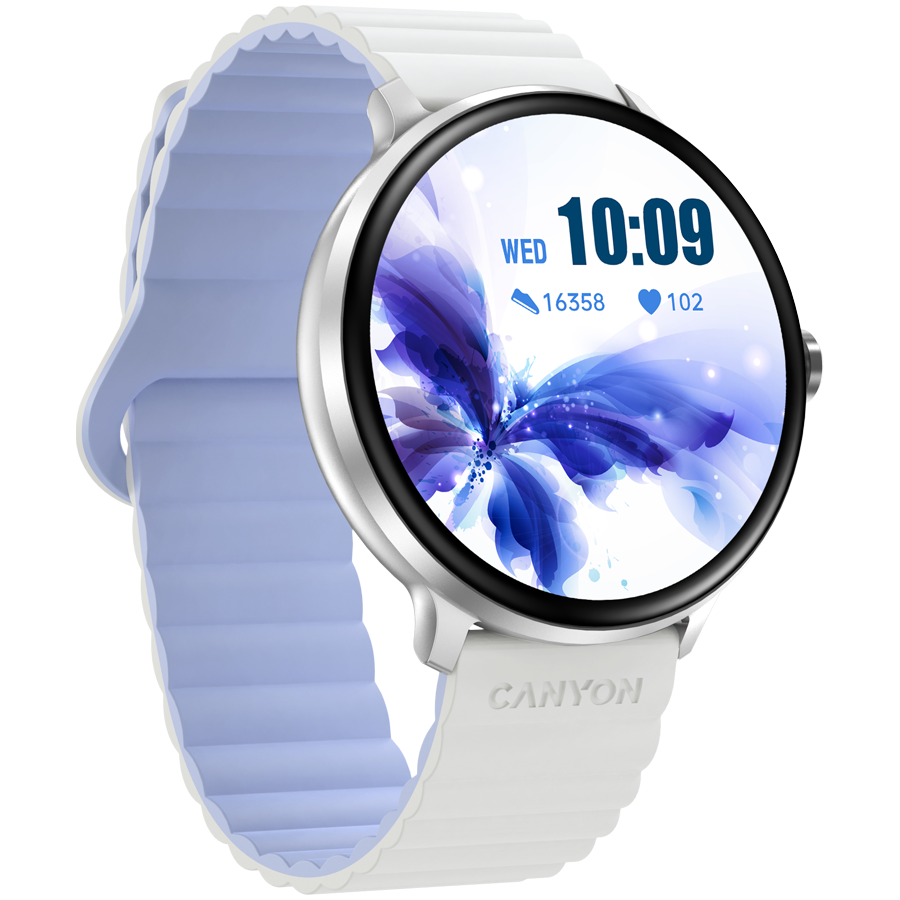CANYON Smartwatch Jacky SW-69 Biało - Niebieski