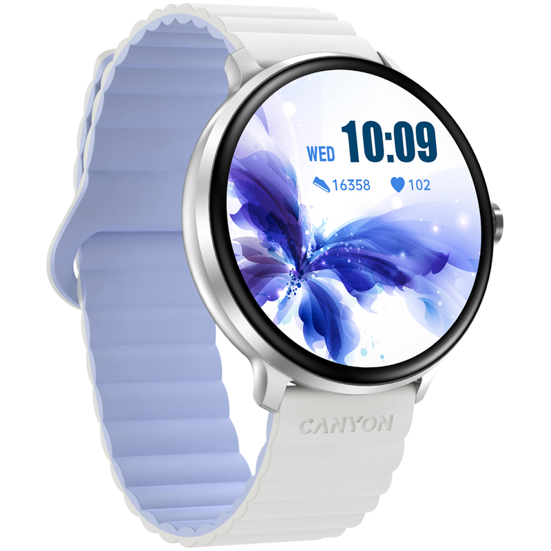 CANYON Smartwatch Jacky SW-69 Biało - Niebieski-9