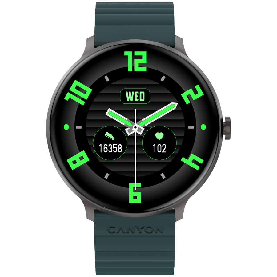 CANYON Smartwatch Jacky SW-69 Zielono - Pomarańczowy