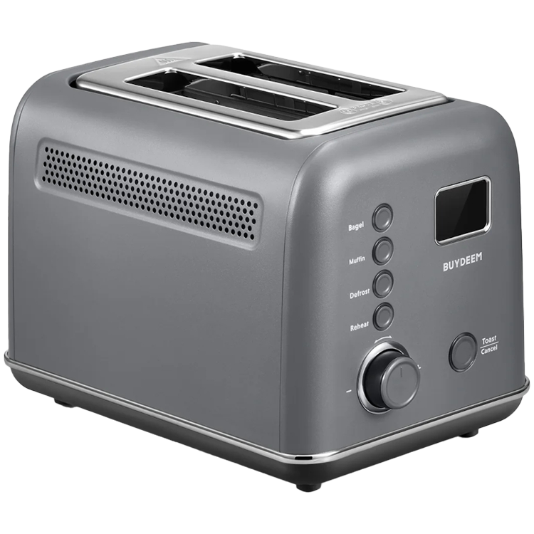BUYDEEM Automatyczny Metalowy Toster na 2 kromki, DT730E, Ink Grey, EU