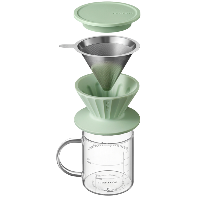 BUYDEEM, Przelewowy zestaw do parzenia, CD1024, Cozy Greenish