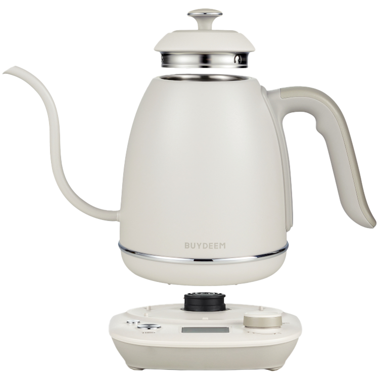 BUYDEEM Czajnik typu Gooseneck z regulacją temperatury, K821, Oat White, EU