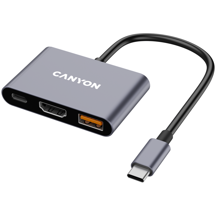 CANYON HUB DS-4 3 w 1 USB-C Szary-1
