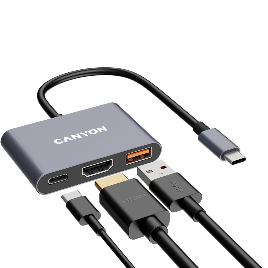 CANYON HUB DS-4 3 w 1 USB-C Szary-5