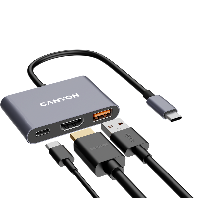 CANYON HUB DS-4 3 w 1 USB-C Szary-10