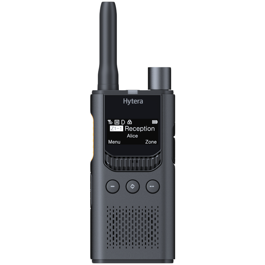 HYTERA Radio DMR+analog HYT-S35, PMR446-446 MHz, 2200 mAh, BT V 5.0, Szare