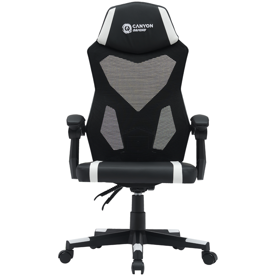 CANYON Fotel Gamingowy Flow MCH01 Mesh Czarno - Biały