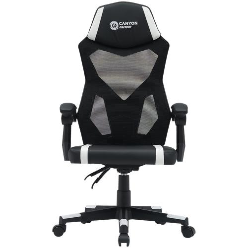 CANYON Fotel Gamingowy Flow MCH01 Mesh Czarno - Biały