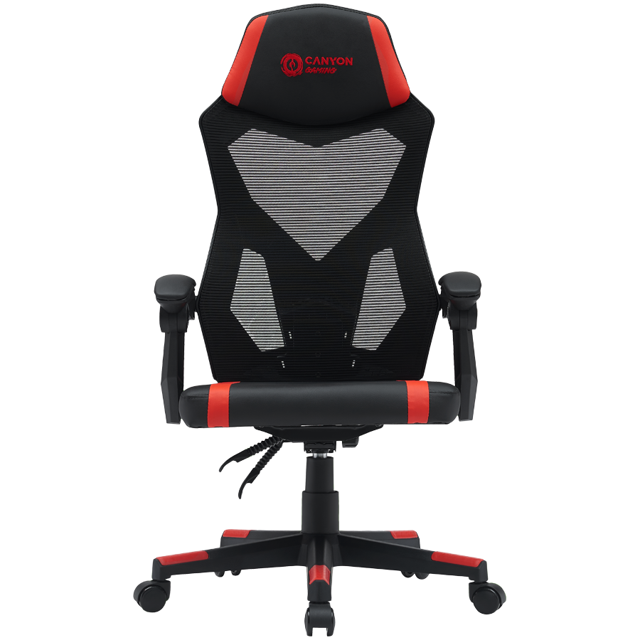 CANYON Fotel Gamingowy Flow MCH01 Mesh Czarno - Czerwony-1