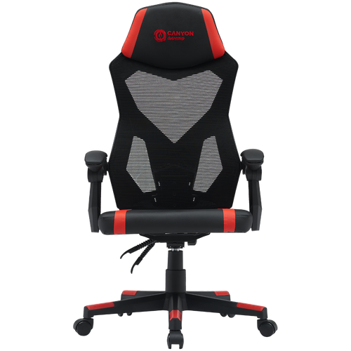 CANYON Fotel Gamingowy Flow MCH01 Mesh Czarno - Czerwony