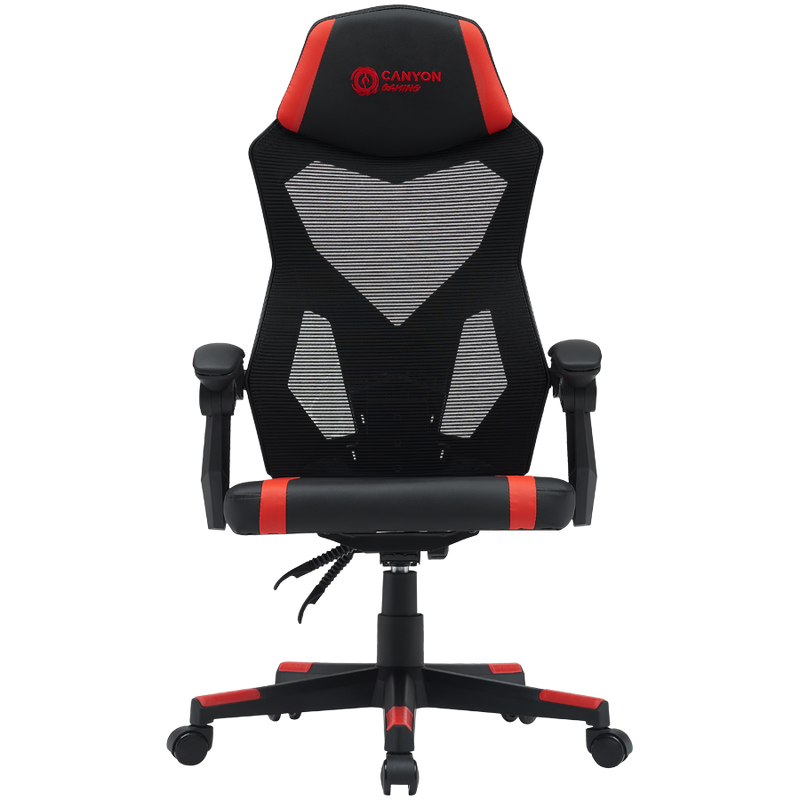 CANYON Fotel Gamingowy Flow MCH01 Mesh Czarno - Czerwony-1