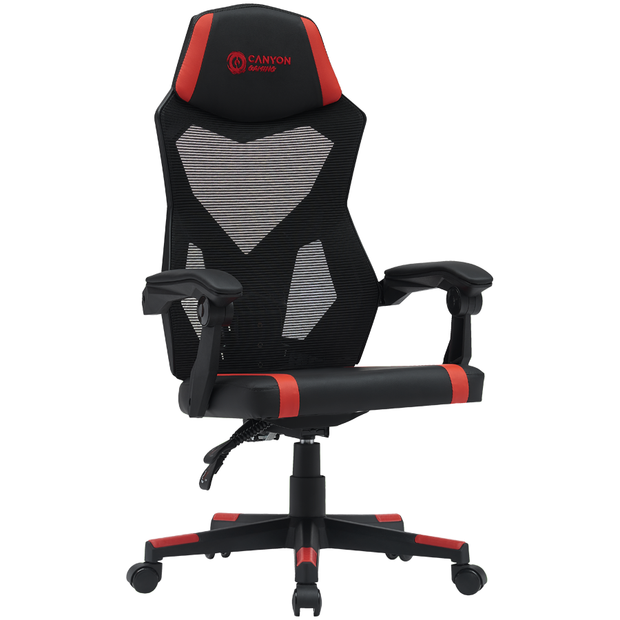 CANYON Fotel Gamingowy Flow MCH01 Mesh Czarno - Czerwony-2